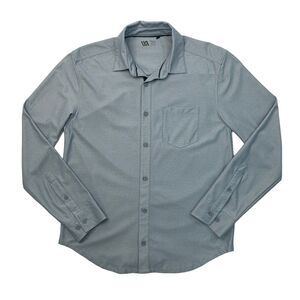 VRST Second Skin Shirt Men S Small Slate Button Up Long Sleeve Stretch Button Up